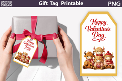 Happy Valentines Day Gift Tag | Junk Journal Card Product Image 1