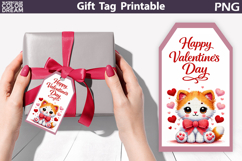 Happy Valentines Day Gift Tag | Junk Journal Card Product Image 1