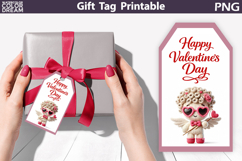 Happy Valentines Day Gift Tag | Junk Journal Card Product Image 1