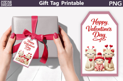 Happy Valentines Day Gift Tag | Junk Journal Card Product Image 1