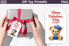 Happy Valentines Day Gift Tag | Junk Journal Card Product Image 1