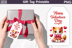 Happy Valentines Day Gift Tag | Junk Journal Card Product Image 1