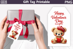 Happy Valentines Day Gift Tag | Junk Journal Card Product Image 1