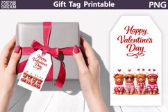 Happy Valentines Day Gift Tag | Junk Journal Card Product Image 1