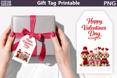 Happy Valentines Day Gift Tag | Junk Journal Card Product Image 1