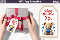 Happy Valentines Day Gift Tag | Junk Journal Card Product Image 1