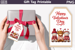 Happy Valentines Day Gift Tag | Junk Journal Card Product Image 1