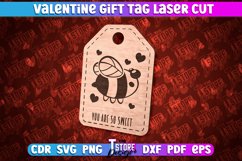 Valentine Gift Tag Laser Cut Design | Valentine Day Design Product Image 1