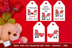 Print then Cut Valentine Gift Tags | 5 Gnome Gift Tags Product Image 1