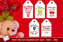 Print then Cut Valentine Gift Tags | 5 Love Pun Gift Tags Product Image 1
