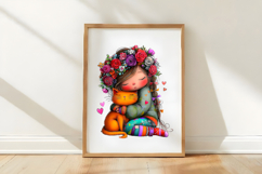 Valentine Girls and cat 4 png Product Image 2