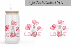 Valentines Day LIbbey Glass Can | Valentine Glass Can Product Image 2