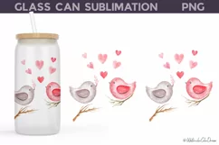 Valentines Day LIbbey Glass Can | Valentine Glass Can Product Image 7