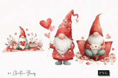 Valentine Gnomes Clipart | Valentine's Day PNG Product Image 1