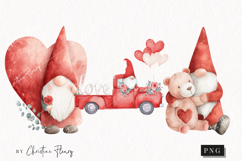 Valentine Gnomes Clipart | Valentine's Day PNG Product Image 1