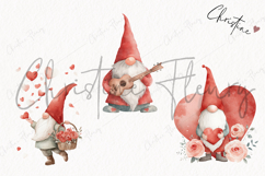 Valentine Gnomes Clipart | Valentine's Day PNG Product Image 3