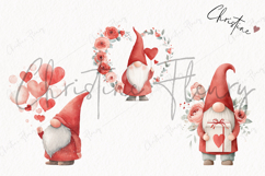 Valentine Gnomes Clipart | Valentine's Day PNG Product Image 3