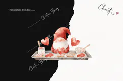 Valentine Gnomes Clipart | Valentine's Day PNG Product Image 2