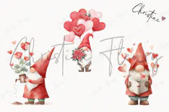 Valentine Gnomes Clipart | Valentine's Day PNG Product Image 3