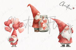 Valentine Gnomes Clipart | Valentine's Day PNG Product Image 3