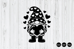 Valentine Gnome SVG, Valentine&#039;s Day SVG, Gnome SVG Product Image 1