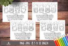 Valentine Gnome Coloring Pages Happy valentines day