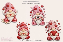 Faux Knit Love Gnomes, Gamer &amp; Heart Clipart Product Image 4