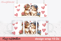 Poodle cute Dog Mug Wrap | Sublimation Coffee Cup Product Image 1