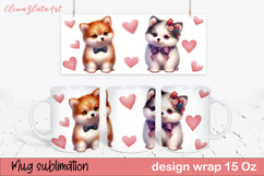 Poodle cute Dog Mug Wrap | Sublimation Coffee Cup Product Image 1
