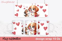 Poodle cute Dog Mug Wrap | Sublimation Coffee Cup Product Image 1