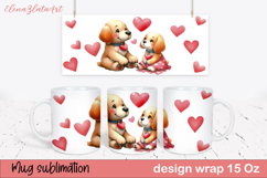 Poodle cute Dog Mug Wrap | Sublimation Coffee Cup Product Image 1