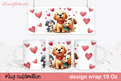 Poodle cute Dog Mug Wrap | Sublimation Coffee Cup Product Image 1