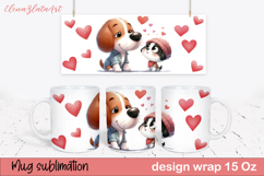 Poodle cute Dog Mug Wrap | Sublimation Coffee Cup Product Image 1