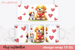 Poodle cute Dog Mug Wrap | Sublimation Coffee Cup Product Image 1