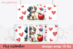 Poodle cute Dog Mug Wrap | Sublimation Coffee Cup Product Image 1