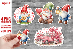 Valentine Gnome PNG Stickers