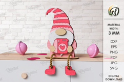 Valentine Gnomes Bundle Lasercut. Valentine Shelf Sitter SVG Product Image 6