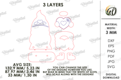 Valentine Gnome Laser Cut. Valentine Shelf Sitter SVG Product Image 2