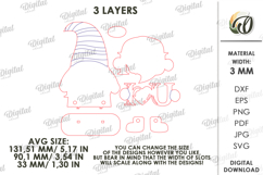 Valentine Gnome Laser Cut. Valentine Shelf Sitter SVG Product Image 2