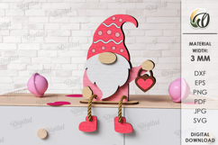 Valentine Gnomes Bundle Lasercut. Valentine Shelf Sitter SVG Product Image 10