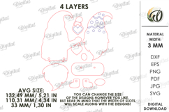 Valentine Gnome Laser Cut. Valentine Shelf Sitter SVG Product Image 2