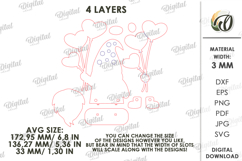 Valentine Gnome Laser Cut. Valentine Shelf Sitter SVG Product Image 2