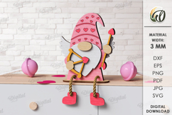 Valentine Gnomes Bundle Lasercut. Valentine Shelf Sitter SVG Product Image 12