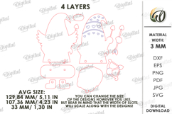 Valentine Gnome Laser Cut. Valentine Shelf Sitter SVG Product Image 2