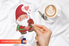 Valentine Gnome Sticker, Cute Valentine Gnome Decal Product Image 1
