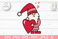 Valentine Gnome SVG Cut File