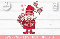 Valentine Gnome SVG Cut File For Silhouette