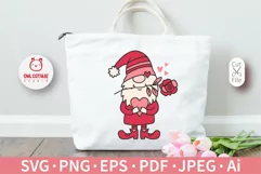 Valentine Gnome SVG For Tote Bag