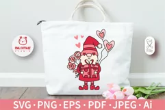 Valentine Gnome SVG For Tote Bag