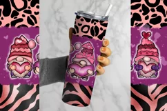 Tumbler Sublimation Valentine Gnome Bundle, 20 oz tumbler wrap, I Love You Png 